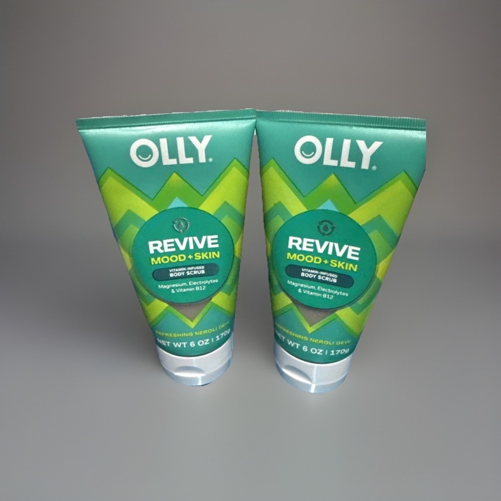 (2) OLLY Revive Mood+Skin Vitamin Infused‎ Body Scrub 6oz Refreshing Neroli Dew
